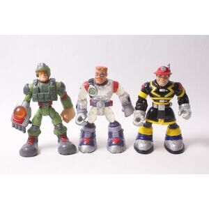 Fisher-Price Rescue Heroes Major Powers Warren Waters Sam Sparks ~260302-WH 1014